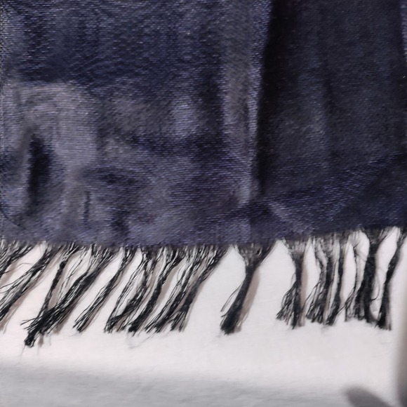 Stole Dupatta Dark Blue Tassels Approx. 22.5" x 69" - Unbranded - Picture 2 of 10